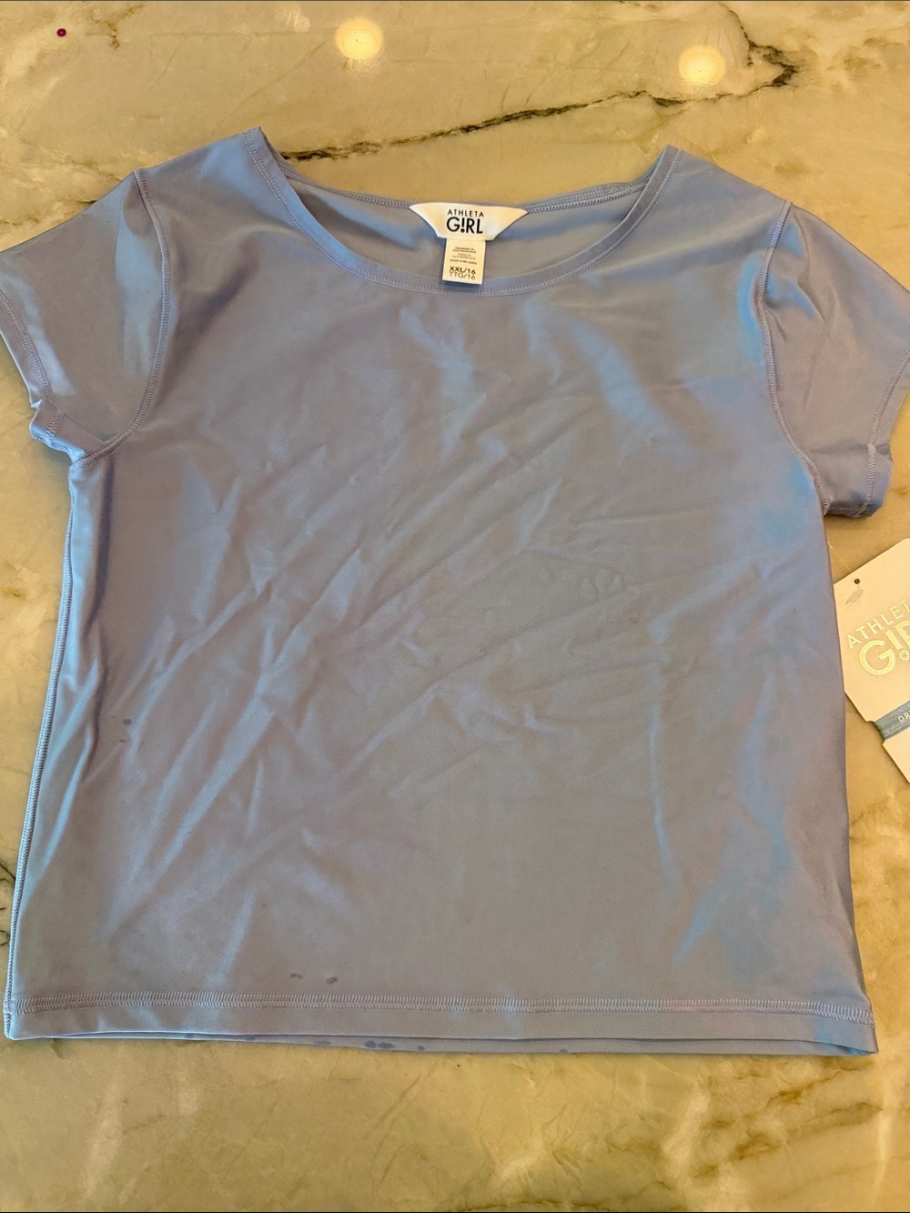 Athleta Girl Light Lavender Scoop Neck Tee